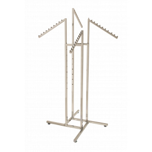 Waterfall Sloping Arm Style Clothes Rail in Chrome