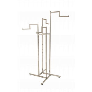 Stepped 4 Arm Clothes Rail in Chrome