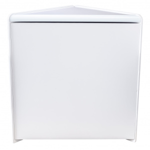 Solid Front Corner Shop Counter – White