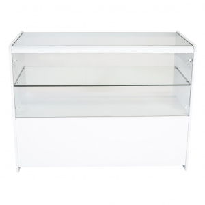 Half Glass Showcase Display Counter – 1200mm – White