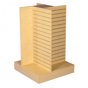 4 Way Slatwall Tower Display Unit – Maple
