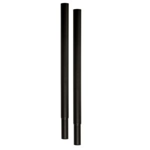 12" Black Clothes Rail Height Extension (pair)