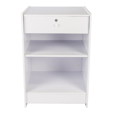 Till Point with Lockable Drawer - 600mm - White