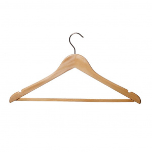 Wooden Shaped Suit Hanger Non Slip - 43cm