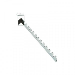 12 Notch Garment Arm for Slatwall – 400mm / 16″