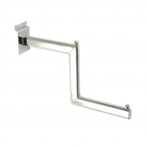 Stepped Arm for Slatwall – 300mm / 12″